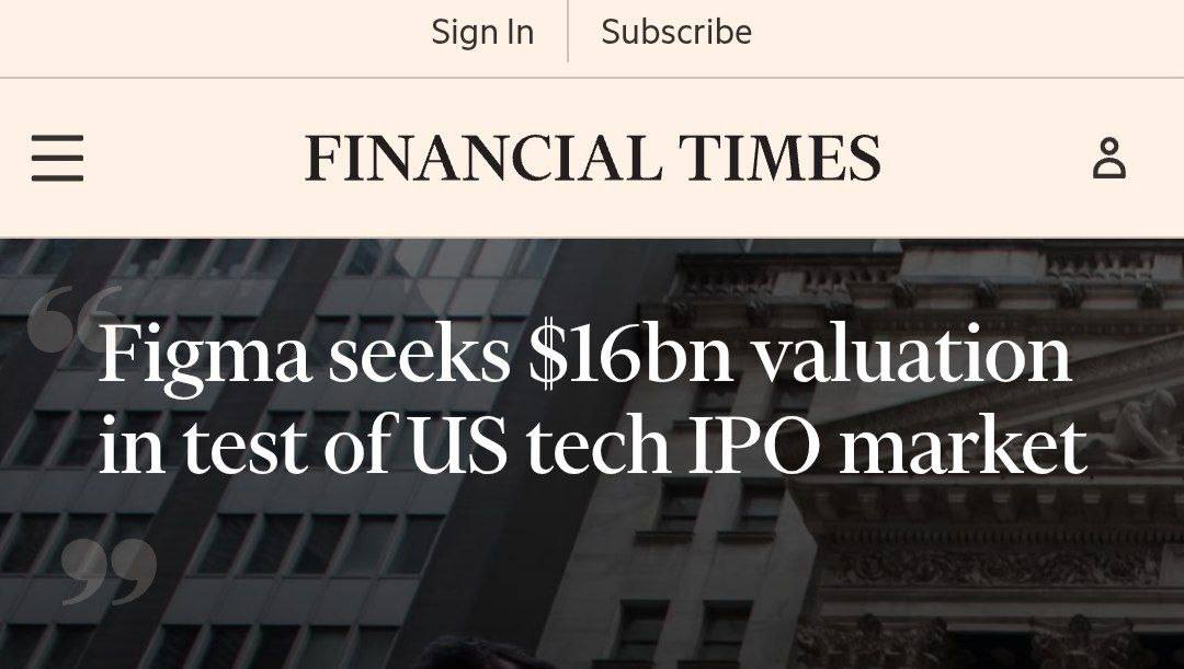 Figma подала заявку на IPO в Комиссию по ценным бумагам и биржам США  SEC  с полностью разводненной оценкой до 16,5 млрд долларов.    Компания раскрыла, что владеет биткойн-ETF на сумму около 70 млн долларов и планирует увеличить свои активы.    Она также уполномочена выпускать обыкновенные акции Blockchain.      ссылка для регистрации на WEEX +приветственный бонус       код при регистрации через приложение:  af32