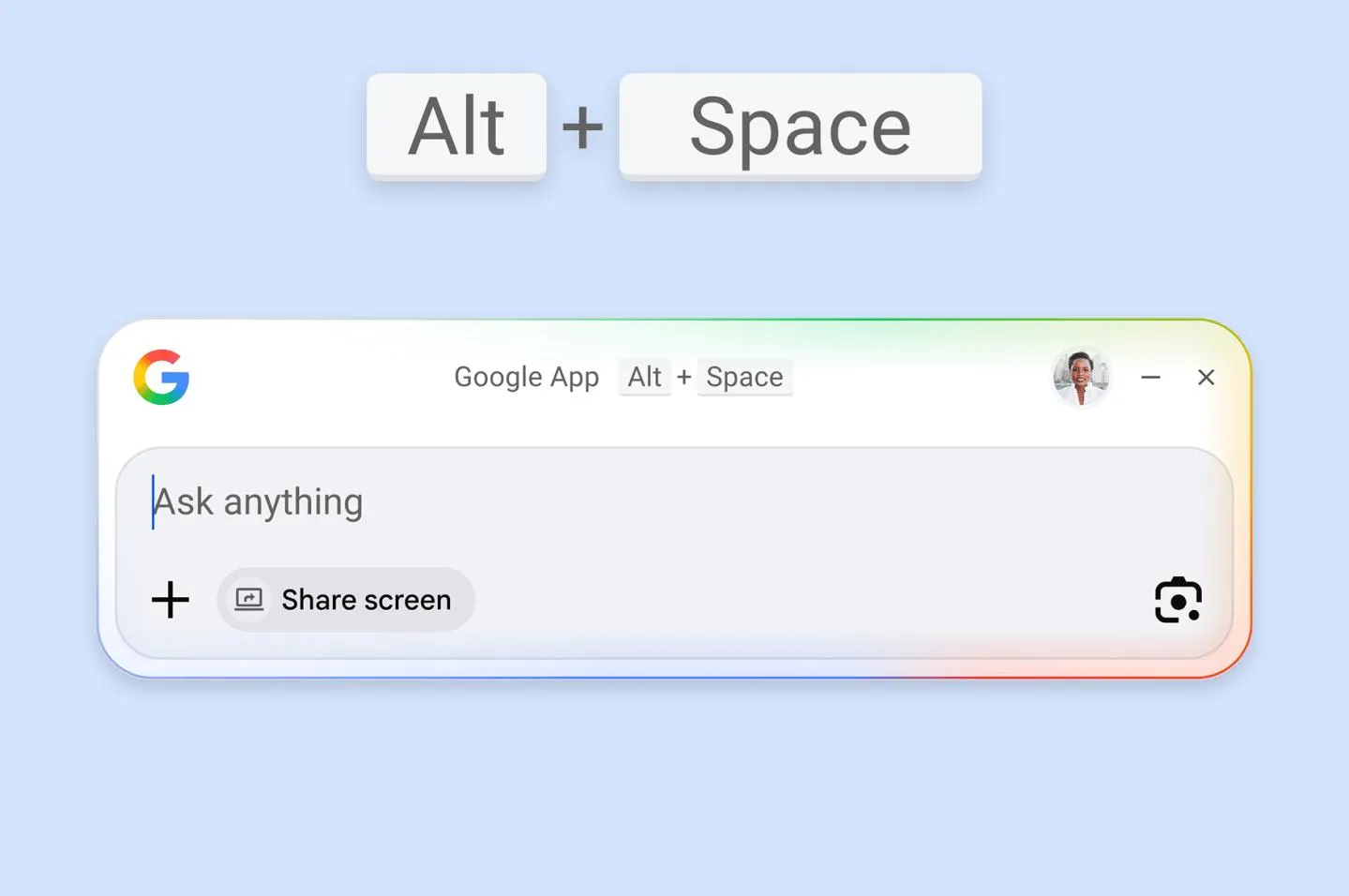 Google выпустила аналог Spotlight для Windows Приложение ищет информацию на компьютере и в интернете При нажатии сочетания клавиш Alt Пробел открывается окно которое позволяет искать информацию на компьютере в Google Диске и интернете Также в приложении есть функция Google Lens поэтому пользователи в любой момент могут спросить что показывается на экране   www iphones ru 1368122 новости iphonesru