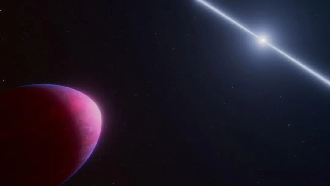 Космический телескоп Джеймс Уэбб обнаружил экзопланету с атмосферой богатой углеродом на орбите быстро вращающегося пульсара Объект PSR J2322 2650b имеющий массу сопоставимую с Юпитером обращается вокруг пульсара на расстоянии всего около 1 6 миллиона километров совершая полный оборот за 7 8 часа Мощное излучение и гравитация звезды хозяина растянули планету Анализ данных Уэбба показал что атмосфера планеты состоит в основном из гелия и молекулярного углерода C₂ и C₃ а также содержит частицы подобные саже Исследователи отмечают что такая углеродная атмосфера ранее никогда не наблюдалась Близость к невидимому для инфракрасных приборов пульсару позволила получить исключительно чистый спектр планеты Учёные не могут объяснить происхождение этого мира поскольку его химический состав не соответствует ни одной из известных моделей формирования планет или звёздных систем