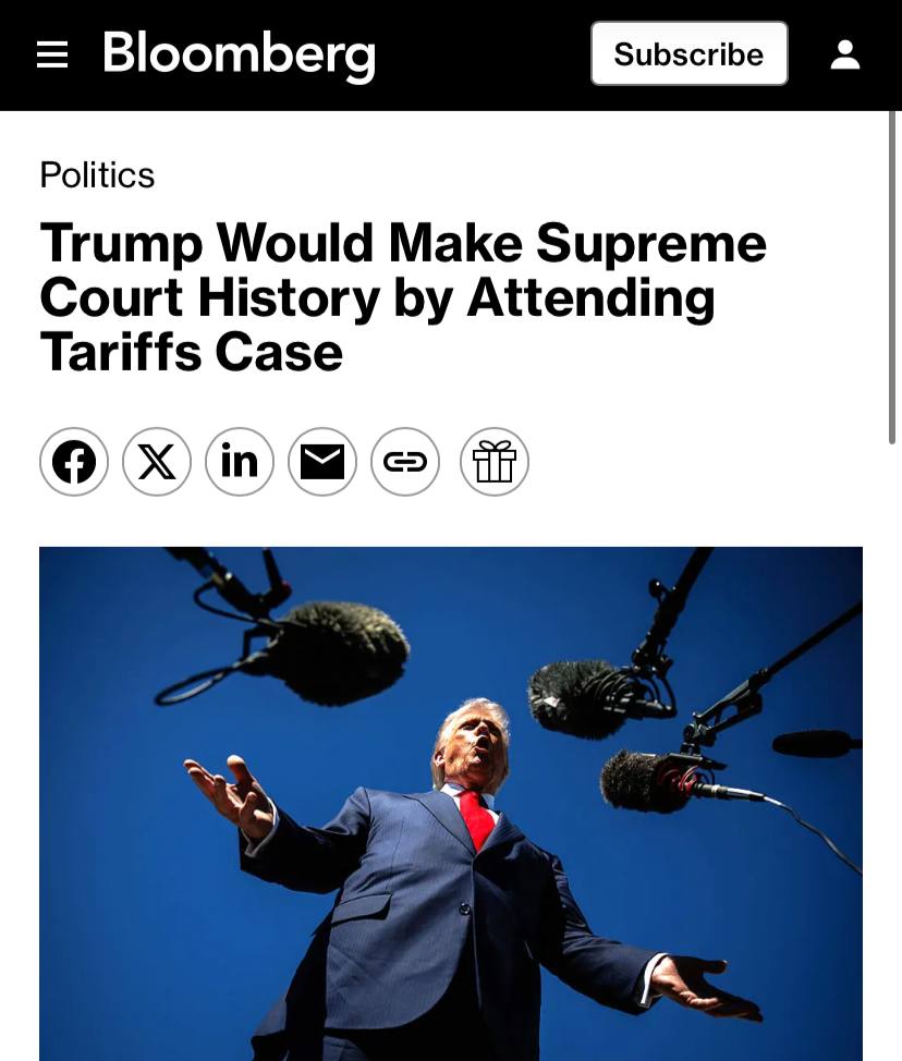 Трамп станет первым действующим президентом в истории США который примет участие в открытых устных слушаниях Верховного суда Bloomberg Президент США Дональд Трамп заявил что считает своей обязанностью лично присутствовать на заседании Верховного суда где будет рассматриваться вопрос о его полномочиях вводить импортные тарифы на товары из различных стран Caucasian bureau