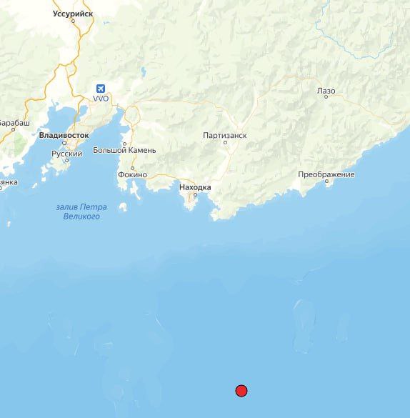 Землетрясение магнитудой 4,4 произошло у берегов Находки  Сегодня, 22 октября, около 7 утра, в Японском море было зарегистрировано землетрясение магнитудой 4,4. Эпицентр подземных толчков находился на расстоянии 123,5 км юго-восточнее Находки.