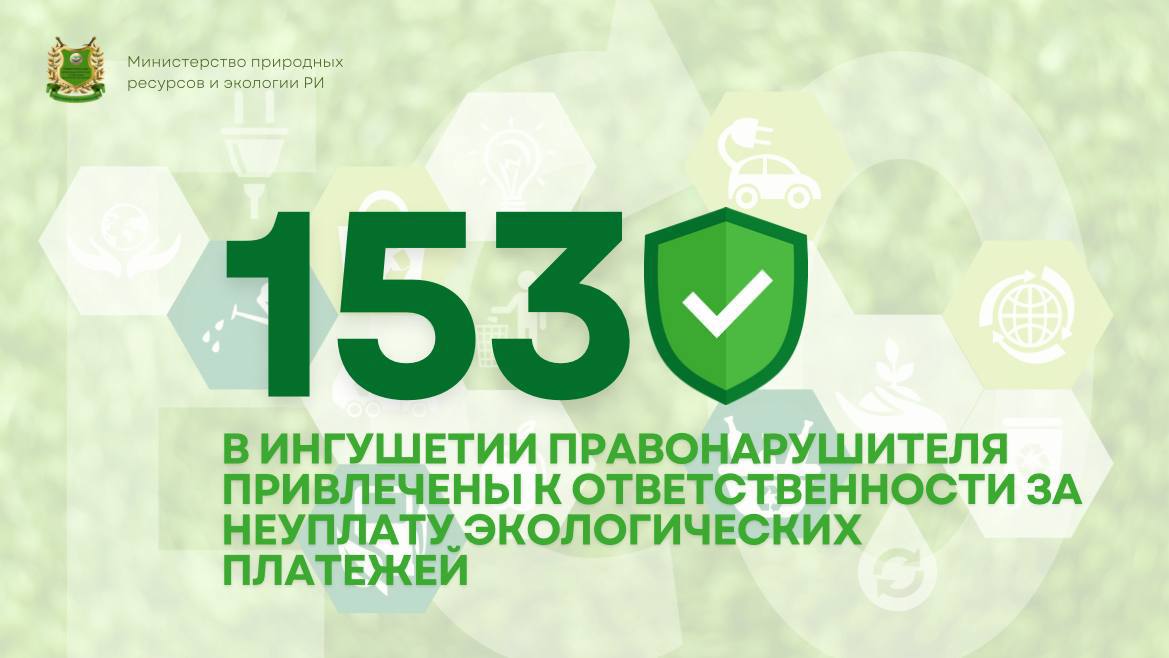 153 правонарушителя в Ингушетии привлечены к ответственности за неуплату экологических платежей  Минприроды Ингушетии возбудило 153 административных дела по ст. 8.41 КоАП РФ за невнесение платы за негативное воздействие на окружающую среду  выбросы в атмосферу, сбросы в воду, размещение отходов  за 2024 год.  Согласно закону "Об охране окружающей среды", каждый имеет право на благоприятную среду и обязан соблюдать природоохранное законодательство.   Юридические лица и ИП, чья деятельность вредит экологии, обязаны ежегодно вносить плату до 1 марта следующего года. Штраф за неуплату - от 50 000 до 100 000 рублей.  Вносите платежи вовремя!   Правительство Ингушетии