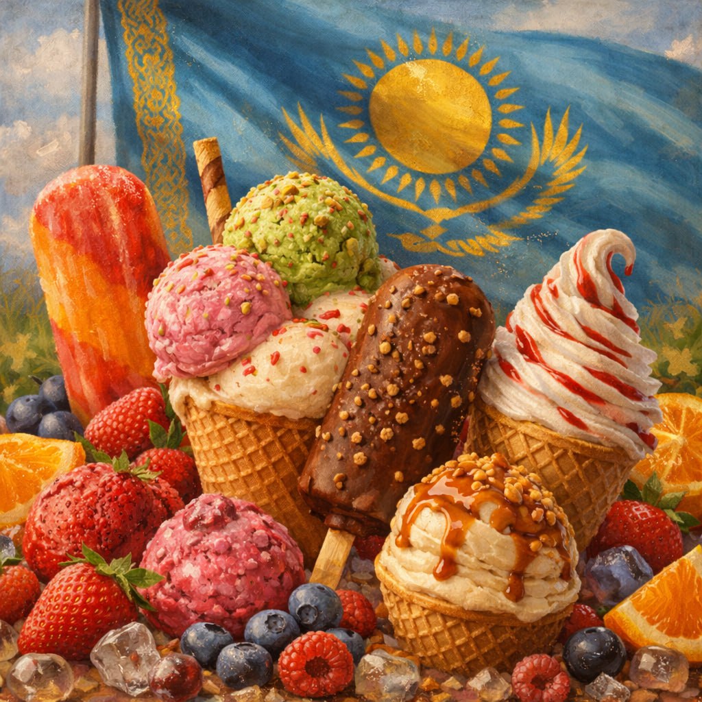 Экспорт мороженого из Казахстана впервые превысил импорт Как следует из данных Министерства сельского хозяйства объём экспортных поставок десерта в 2025 году составил 14167 тонн а импорта 12194 тонны По словам представителей отрасли данная тенденция наглядно говорит о высокой конкурентоспособности казахстанской продукции что стало следствием долгосрочной стратегии модернизации В настоящий момент география экспорта казахстанского мороженого расширилась до 10 стран во многом это стало возможным благодаря системной поддержке экспортёров со стороны государства В числе прочего особой популярностью пользуется мороженое из верблюжьего молока НЕРУШИМЫЕ
