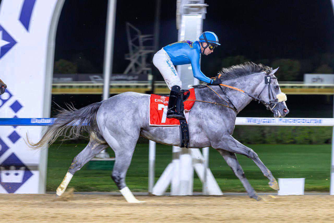 Дагестанский жеребец Грей Босс с триумфом выступил на дубайском ипподроме Мейдан показав лучший результат в забеге Arabian Adventures Этот успех стал новым достижением для конного клуба Кунбатар из Ногайского района Клуб который уже более 6 лет успешно конкурирует на российских и зарубежных треках продолжает свою победную поступь в прошлом году его скакун Хироу Мо стал победителем Всероссийского Приза Дерби