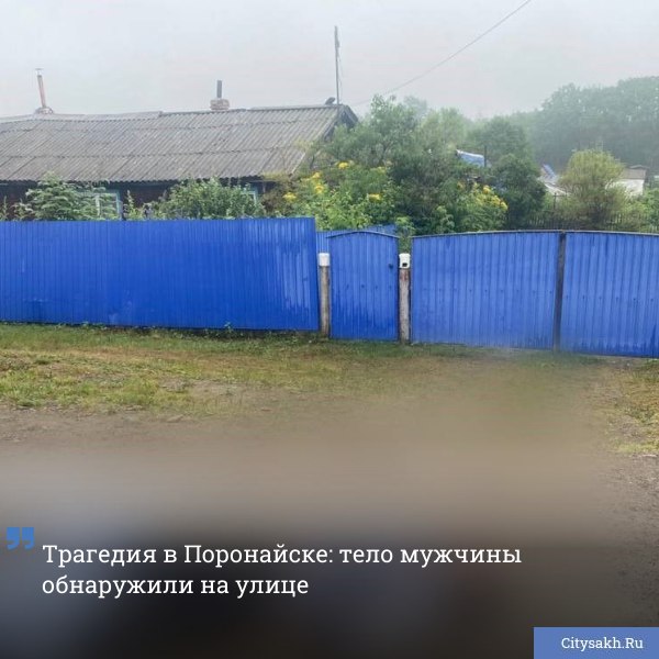 В поселке Гастелло Поронайского района было обнаружено тело 58-летнего местного жителя. Труп нашли неподалеку от жилого дома на улице Спортивной.