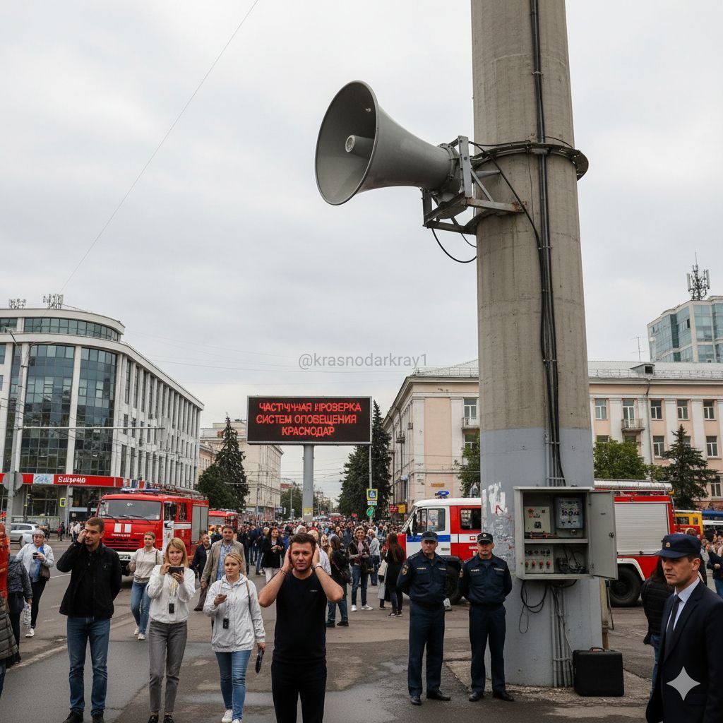 Сегодня в 11 00 пройдёт частичная проверка системы оповещения населения Цель учений испытания работоспособности смонтированных в 2025 году средств оповещения В ходе мероприятия будут включены электросирены с подачей сигнала Внимание всем проводится проверка системы оповещения Убедительно просим жителей Краснодара донести эту информацию до своих соседей пожилых родственников и друзей чтобы предотвратить возможную панику во время проведения технических работ Перейти в наш канал МАХ Подпишись поделись krasnodarkray1 Прислать видео новость