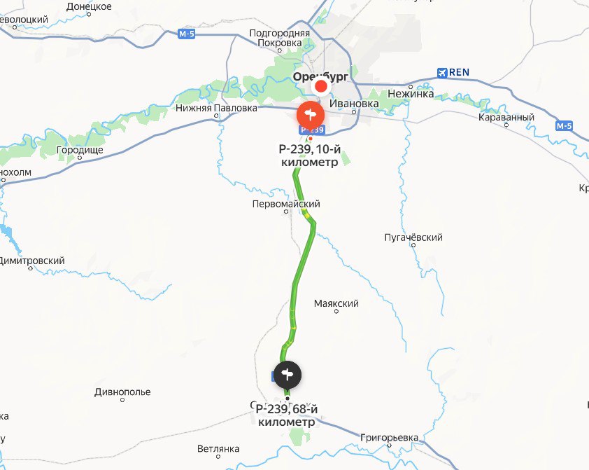 Закрыт участок трассы Р 239 от Оренбурга до Соль Илецка с 07 00 Сильная метель ограничение видимости