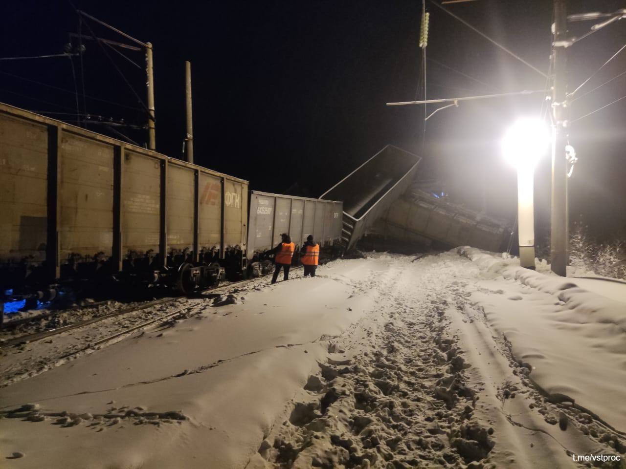 Байкальской транспортной прокуратурой организована проверка по факту схода вагонов   По предварительным данным, 12 января 2025 года, около 23:30  местное время , в районе станции Ангаракан ВСЖД в Муйском районе Республики Бурятия произошел сход 22 порожних вагонов.   На место выехали 2 восстановительных поезда. Угрозы экологической безопасности не имеется. Пострадавших нет.   Допущена задержка 1 пассажирского и 7 грузовых поездов. Повреждены объекты инфраструктуры. Обстоятельства происшествия уточняются.   Ситуация находится на контроле Байкальского транспортного прокурора. На место выехала следственно-оперативная группа.    Байкальской транспортной прокуратурой организована проверка исполнения законодательства о безопасности движения и эксплуатации железнодорожного транспорта.  #РеспубликаБурятия #происшествие