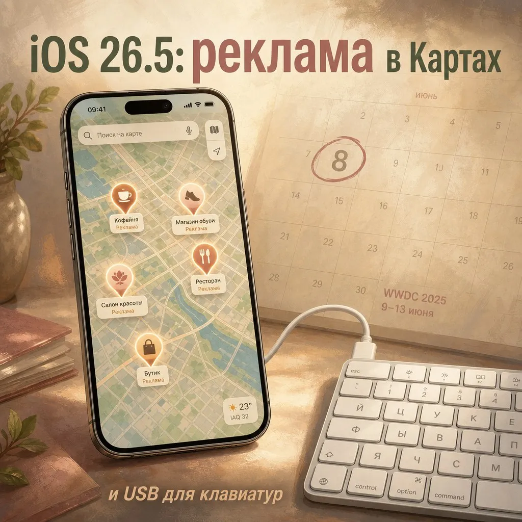 Apple выпустила iOS 26 5 RC Главное в Сообщениях появится сквозное шифрование для RCS переписки правда не в России Это значит что сообщения между айфонами и андроидами наконец станут по настоящему защищёнными Ну и по мелочи новые обои Pride Luminance подключение клавиатур по USB и рекомендации мест в Картах на основе того что популярно рядом с вами Обновление ожидается уже на следующей неделе AppleInsider в MAX Подписаться