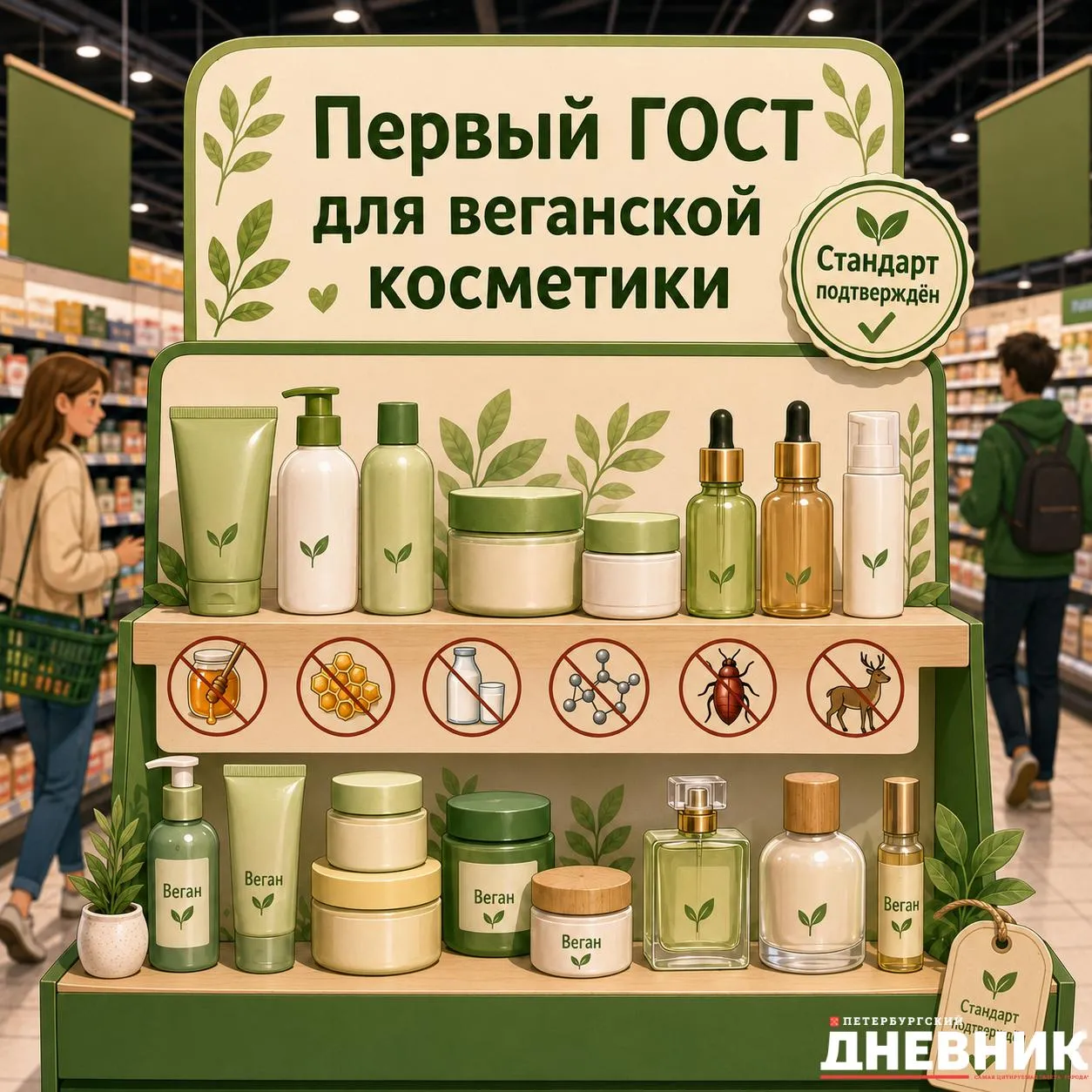 Веганский крем теперь по ГОСТу Росстандарт утвердил первый ГОСТ для веганской парфюмерии и косметики Теперь маркировки веган веганский и вегетарианский должны подтверждаться в составе не должно быть компонентов животного происхождения от мёда пчелиного воска и лактозы до коллагена кератина кармина шеллака и мускуса Если такую косметику делают на оборудовании где раньше производили средства с животными ингредиентами его нужно тщательно очищать чтобы избежать случайного загрязнения Так что веган на баночке теперь должен быть не просто маркетингом а стандартом Фото DALL E Подписаться на Петербургский дневник в МАКС