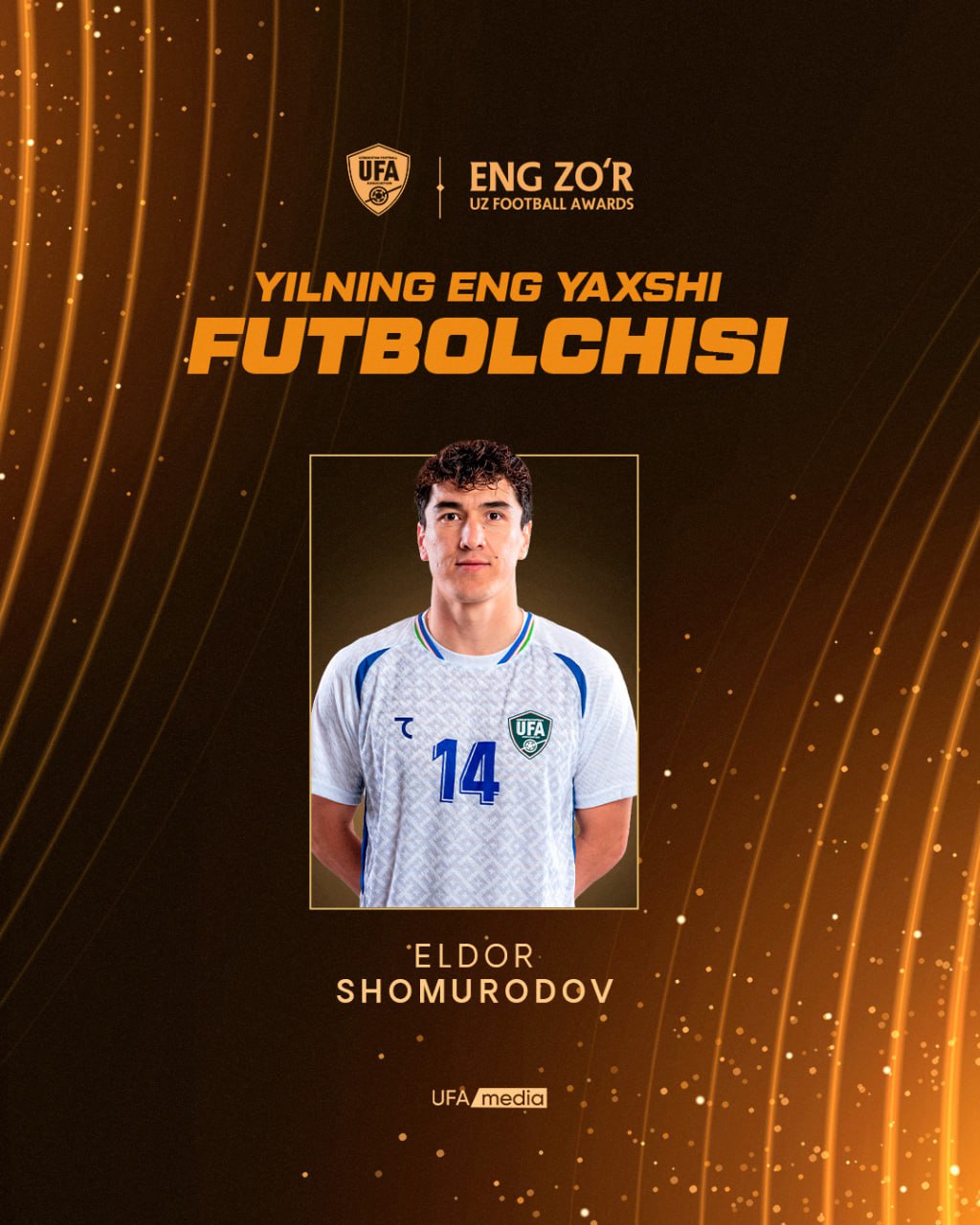 Нападающий Эльдор Шомуродов был признан лучшим футболистом Узбекистана в 2025 году тренером года стал Тимур Кападзе