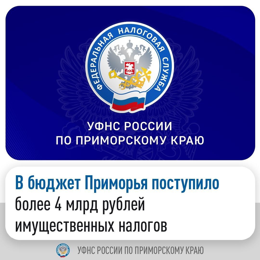 По состоянию на 16 декабря в бюджет Приморского края от физических лиц поступило 4 2 млрд рублей имущественных налогов что составляет более 95 от начисленной суммы   Это на 17 1 или 620 млн руб больше по сравнению с аналогичным периодом прошлого года Рост поступлений отмечается по всем видам имущественных налогов Так поступления по налогу на имущество физических лиц увеличились на 37 3 или 475 млн руб по земельному налогу на 16 6 или 86 млн руб по транспортному налогу на 3 2 или 59 млн руб Налоговые органы Приморского края выражают благодарность жителям региона за ответственное отношение к исполнению налоговых обязательств и своевременную уплату имущественных налогов что вносит значимый вклад в формирование доходной части бюджета и развитие территории края Вместе с тем обращаем внимание налогоплательщиков которые до настоящего времени не исполнили обязанность по уплате имущественных налогов во избежание начисления пени и применения мер взыскания рекомендуем произвести оплату в кратчайшие сроки Удобнее всего это сделать с помощью сервиса ФНС России Личный кабинет налогоплательщика для физических лиц clck ru 3QwsYT а также через банки и иные платежные сервисы   Своевременная уплата налогов позволяет избежать дополнительных расходов и обеспечивает стабильное финансирование социально значимых направлений налоги бюджет Приморский край имущественные налоги налоговая дисциплина платежи ФНС Личный кабинет налогоплательщика налоговые обязательства региональный бюджет