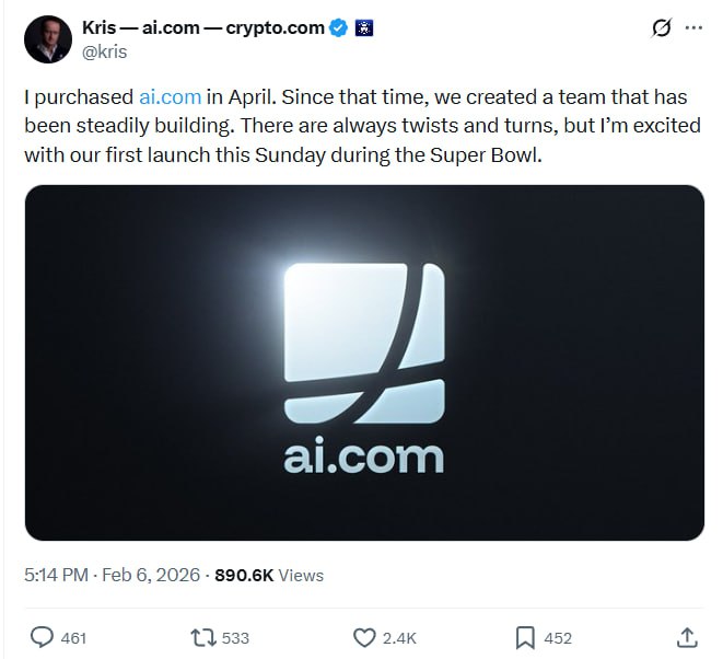 Жесть домен AI com продан за 70 миллионов баксов это самая высокая цена продажи за всю историю интернета Новым владельцем стал Крис Маршалек основатель крупной крипто платформы Он планирует использовать площадку для своего проекта в сфере ИИ Для понимания на эти деньги можно купить около 100 150 особняков премиум класса