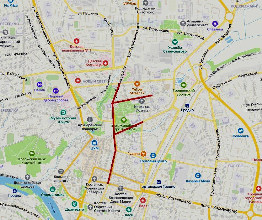 ‼ 5-7 мая в Гродно ограничат движение транспорта в связи с подготовкой к празднованию 80-летия Великой Победы 5, 6, 7 мая с 19:00 до 24:00: запрещено движение по следующим улицам: Улица Дзержинского на участке от ул. Социалистической до ул. 17 Сентября ; Улица Социалистическая на участке от ул. Дзержинского до ул. Карла Маркса ; Улица Ожешко на участке от ул. Дзержинского до ул. Ленина ; 5, 6, 7 мая с 17:00 до 24:00: запрещена стоянка по следующим улицам: Улица 1 Мая; Улица Дзержинского на участке от площади Антония Тызенгауза до улицы 1 Мая . Приносим извинения за возможные неудобства и просим с пониманием отнестись к временным ограничениям. Поддержать канал бустами Inst TikTok ВК OK FB