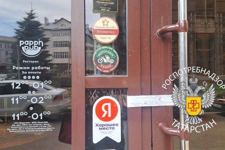 Кафе «Pappin pub» на Касаткина приостановило работу из-за вспышки кишечной инфекции  Из-за нарушений с реализации сняли партии продуктов весом 3,34 кг, была обнаружена кишечная палочка. Кафе приостановило свою деятельность на 90 дней.   Казань на Максималках