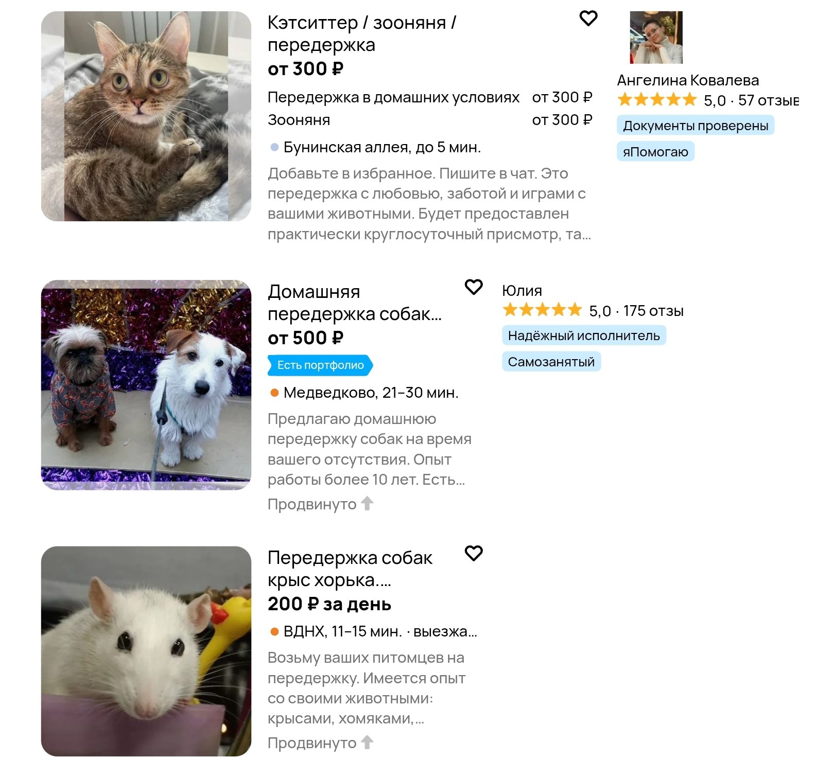 Спрос на услуги нянь для животных в России вырос на 20 в преддверии Нового года сообщает Авито Многие владельцы животных уезжают на праздники за город или за границу и приглашают зоонянь чтобы те ухаживали за питомцами Такие специалисты кормят животных по расписанию меняют воду убирают лотки и вольеры гуляют с собаками и играют с питомцами Отдельно отмечен рост интереса к догситтинг услугам количество заказов на выгуливание собак увеличилось на 9 а объявлений от исполнителей на 4 Особенно вырос спрос на уход за птицами на 15 за грызунами на 14 за экзотическими животными на 10 Также россияне на 9 чаще искали специалистов по рептилиям амфибиям и паукам и столько же по уходу за кроликами Даже аквариумистов стали заказывать чаще на 7 а кошачий уход вырос на 5 Кроме того активнее стали покупать товары для питомцев Продажи игрушек для собак выросли на 23 для кошек на 19 На столько же увеличились продажи кошачьей одежды Кормушки покупали на 21 чаще миски на 13 лежанки на 5 moscowlenta