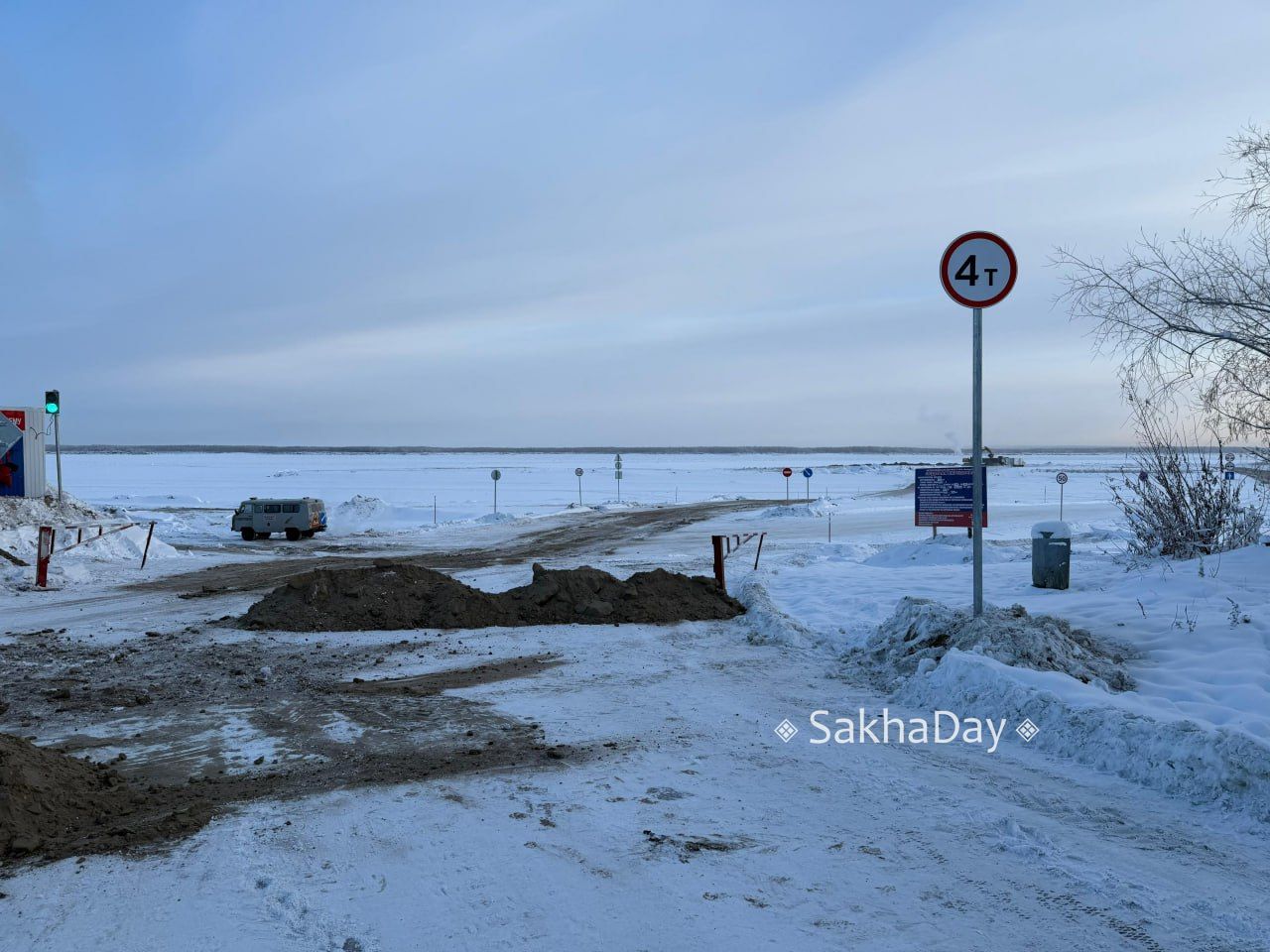 Даркылах открыли для автотранспорта с общим весом до 4 тонн.    SD Новости Якутии   Сообщить новость