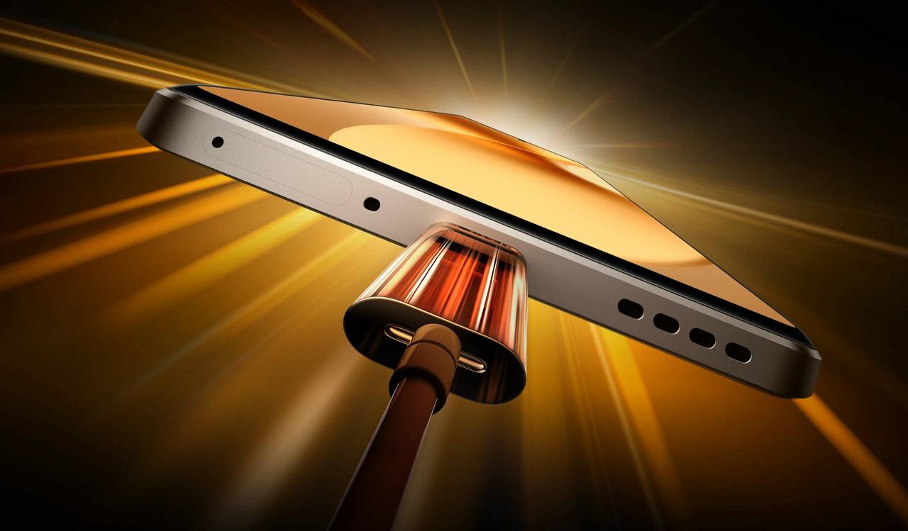 Realme готовит 15T тонкий смартфон с аккумулятором на 7000 мАч и 80 ваттной зарядкой В сеть утекли подробные спецификации грядущего Realme 15T который обещает стать одним из самых ёмких смартфонов в своём классе Аппарат получит 6 5 дюймовый AMOLED дисплей с разрешением Full HD и впечатляющей яркостью до 2200 нит В основе устройства чипсет MediaTek Dimensity 6400 Max фирменная оболочка Realme UI 6 и свежий Android 15 Несмотря на аккумулятор на 7000 мА ч толщина корпуса составит всего 7 79 мм Поддержка быстрой зарядки мощностью 80 Вт позволит восполнить запас энергии за считанные минуты Камеры также обещают быть сильной стороной устройства фронтальная на 50 Мп а основная система включает датчики на 50 и 2 Мп По слухам официальный анонс Realme 15T может состояться уже в сентябре