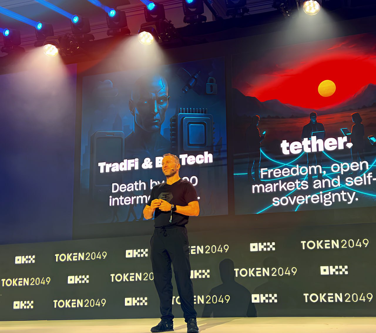 Последние новости с Tether USDT : Паоло Ардоино: Tether не собирается получать лицензию в Европе. Паоло Ардоино: Tether — это способ «экспортировать доллар» в страны с нестабильной экономикой. Рассматривается запуск нового стейблкоина для внутреннего рынка США — ориентир на PayPal и Cash App. Tether сотрудничает с ФБР, Минюстом и многими структурами по всему миру. Связи с Говардом Лютником: Хотя Cantor Fitzgerald ранее управляла резервами Tether, Ардоино подчеркнул, что компания не взаимодействует с Лютником, нынешним министром торговли США. USDT обеспечен более чем на 100%, в резервах — $120 млрд в гособлигациях США. Ардоино называет миссию компании стратегической: PRO Крипту & Инвест --------------------------------- YouFast VPN™ Купить крипту AML бот