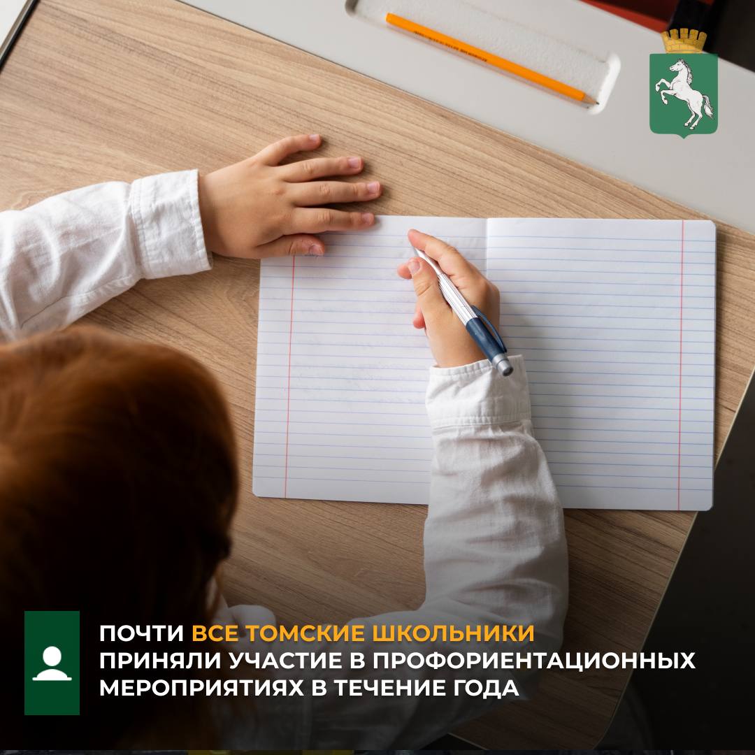 В весенней и осенней профориентационной кампании приняли участие более 68 тысяч школьников это 97 от общего числа учеников этого возраста Об этом сообщили в департаменте образования Томска Т Так в 2025 году 21 232 учеников 6 11 классов школ города прошли программы профориентации по проекту Билет в будущее Это порядка 65 от общего числа школьников Б Более 13 тысяч детей прошли одну из основных диагностик профессиональной ориентации Мои интересы Мои ориентиры Мой профиль Мои качества Т Также образовательные учреждения вели взаимодействие с учреждениями профессионального образования На базе 23 техникумов прошли профильные пробы по востребованным 33 специальностям таких как инженер по внедрению новой техники и технологий ветеринарный фельдшер животновод младшая медицинская сестра машинист бульдозерист инженер электрик и не только К Кроме того 33 тысячи юных томичей посетили занятия курса Россия мои горизонты П Почти 70 производственных компаний и предприятий провели мероприятия для юных томичей приглашали на экскурсии на свои площадки проводили мотивационные встречи с профессионалами Также ряд школ города реализуют формат встреч с выпускниками и родителями которые рассказывают детям о своих профессиях П Подписано соглашение с Фондом развития производственных систем и промышленного туризма согласно которому реализуется профориентационный проект Кузница эффективных кадров с участием ведущих промышленных предприятий региона Уже в рамках проекта проведено 166 занятий в 18 школах Томска