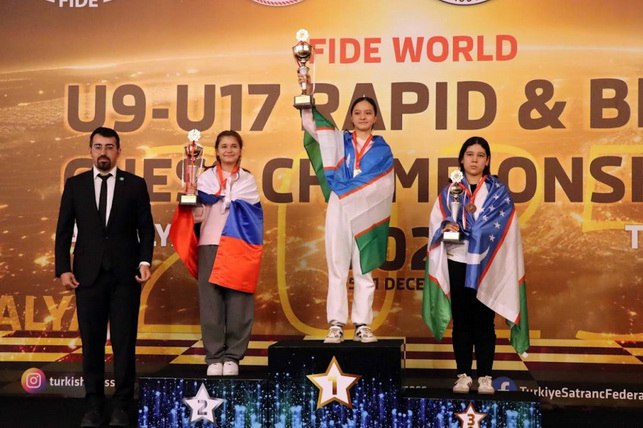 Юные шахматисты Узбекистана выиграли общий зачёт ЧМ U17 в Анталии Сборная Узбекистана заняла первое место в общекомандном зачёте чемпионата мира по шахматам среди игроков до 17 лет который завершился в турецкой Анталии сообщила пресс служба Федерации шахмат Узбекистана   English O zbek tilida Ўзбек тилида На русском iOS Android