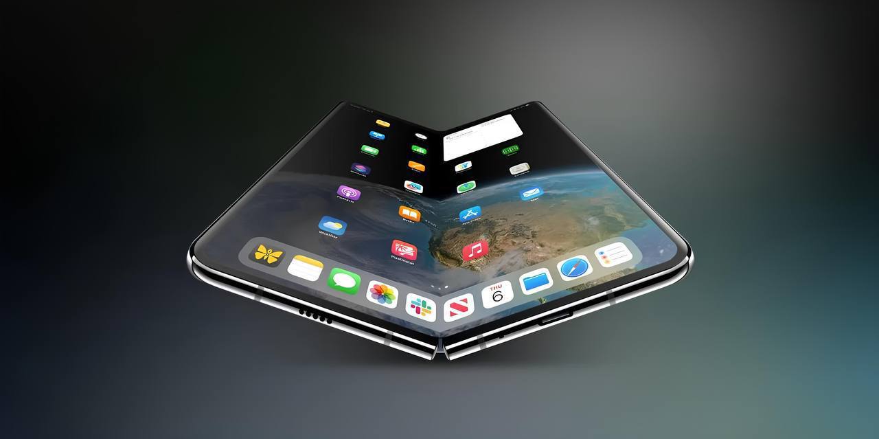 Вот и Apple дошел до складного Айфона ! Видимо надоело столько лет выпускать одинаковые Инсайдеры шепчут , что он будет в формате книжки - то есть раскрываться вбок , но без складки внутри дисплея , и этим по внешнему виду смотреться выигрышней , чем у конкурентов . То есть по размеру складной айфон выйдет где-то между iPhone Pro Max и iPad mini . Фронтальную камеру поместят в верхней части дисплея , как на современных Андроид-смартфонах . Будет ли Face ID - неизвестно , возможно останется старый добрый Touch ID . Якобы устройство уже на стадии внедрения , дальше массовое производство и осенью 2026 года их начнут разбирать как горячие пирожки