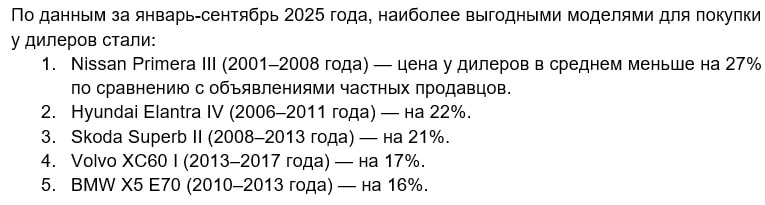 Авто ру проанализировал цены на популярные подержанные автомобили у дилеров и частных продавцов В среднем по России цены на автомобили с пробегом в дилерских центрах оказались на 1 ниже чем у частных продавцов Самые выгодные для покупки у дилеров подержанные модели по мнению Авто ру в приложенной таблице