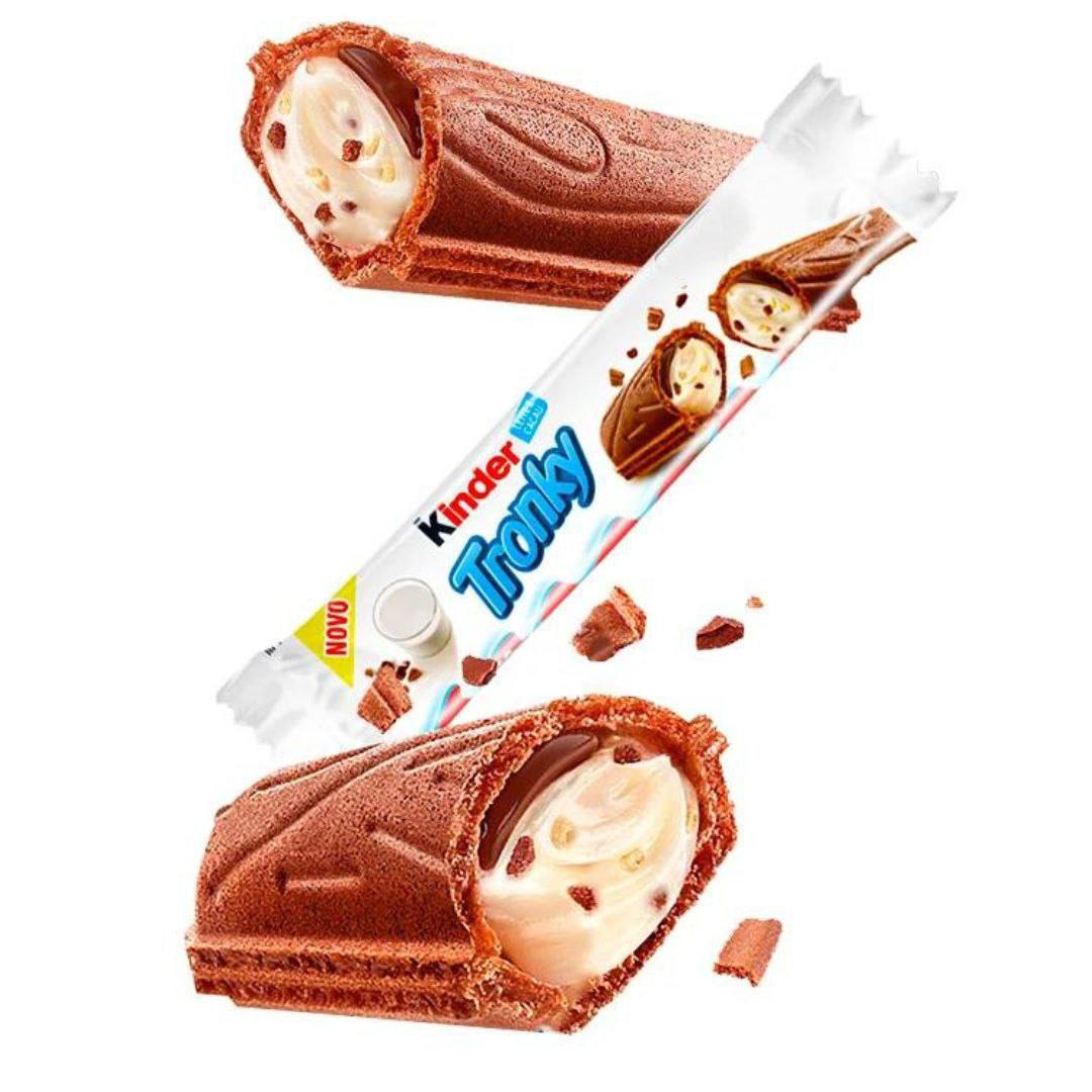 Kinder Tronky скоро появится в магазинах России Это вафельная трубочка с молочной начинкой печеньем и шоколадной прослойкой