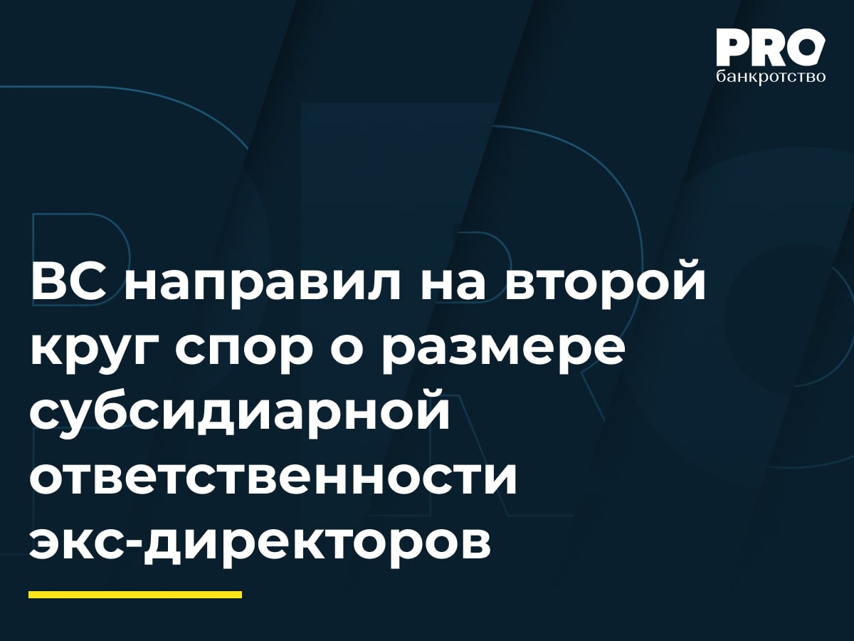 ВС направил на второй круг спор о размере субсидиарной ответственности экс директоров Общество Завод полупроводникового кремния ЗПК было признано банкротом в июле 2017 года В 2022 году Арбитражный суд Красноярского края а затем суды апелляционной и кассационной инстанций признали наличие оснований для привлечения к субсидиарной ответственности по обязательствам ЗПК его бывших руководителей Ахсарбека Пинова Сергея Мамонтова Игоря Русака и Андрея Комарова Рассмотрение вопроса о размере ответственности было приостановлено В августе 2024 года суд первой инстанции определил размер ответственности каждого из руководителей это решение устояло в апелляции и кассации УФНС по Красноярскому краю потребовало в ВС отменить судебные акты о размере ответственности и направить спор на новое рассмотрение Заявитель указал на нарушение судами норм материального и процессуального права при определении размера субсидиарной ответственности Судья ВС РФ Е С Корнелюк передала спор в Экономколлегию которая отменила акты нижестоящих судов и направила спор на новое рассмотрение в суд первой инстанции Подробнее PROбанкротство