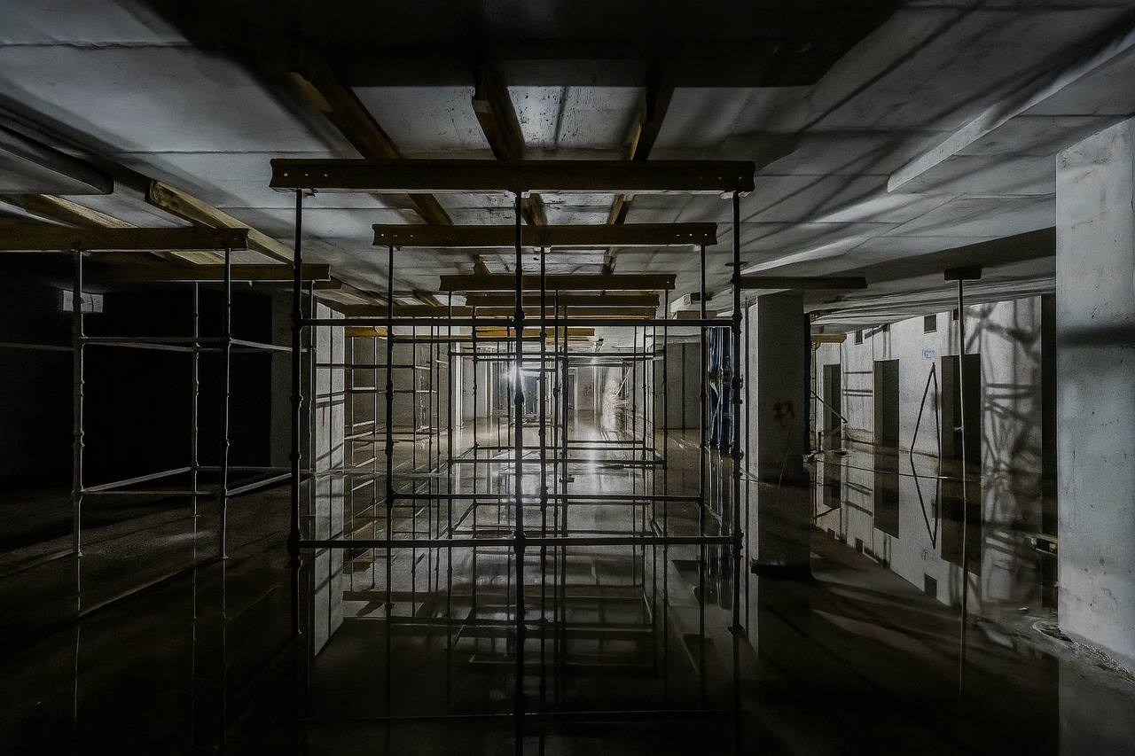 Строительная динамика Тишинского бульвара в октябре Кленовый двор Завершили монтаж распорной системы для поддержания котлована Соорудили железобетонный каркас корпуса 8 на 80 корпуса 3 на 15 Приступили к созданию перекрытия девятого этажа в корпусе 8 Ивовый двор Завершили разработку котлована и монтаж распорной системы Создали фундаментную плиту на 87 Построили железобетонный каркас подземного паркинга корпуса П5 на 83 В Рябиновом дворе возвели минус первый этаж на подземном паркинге tishinskiy b