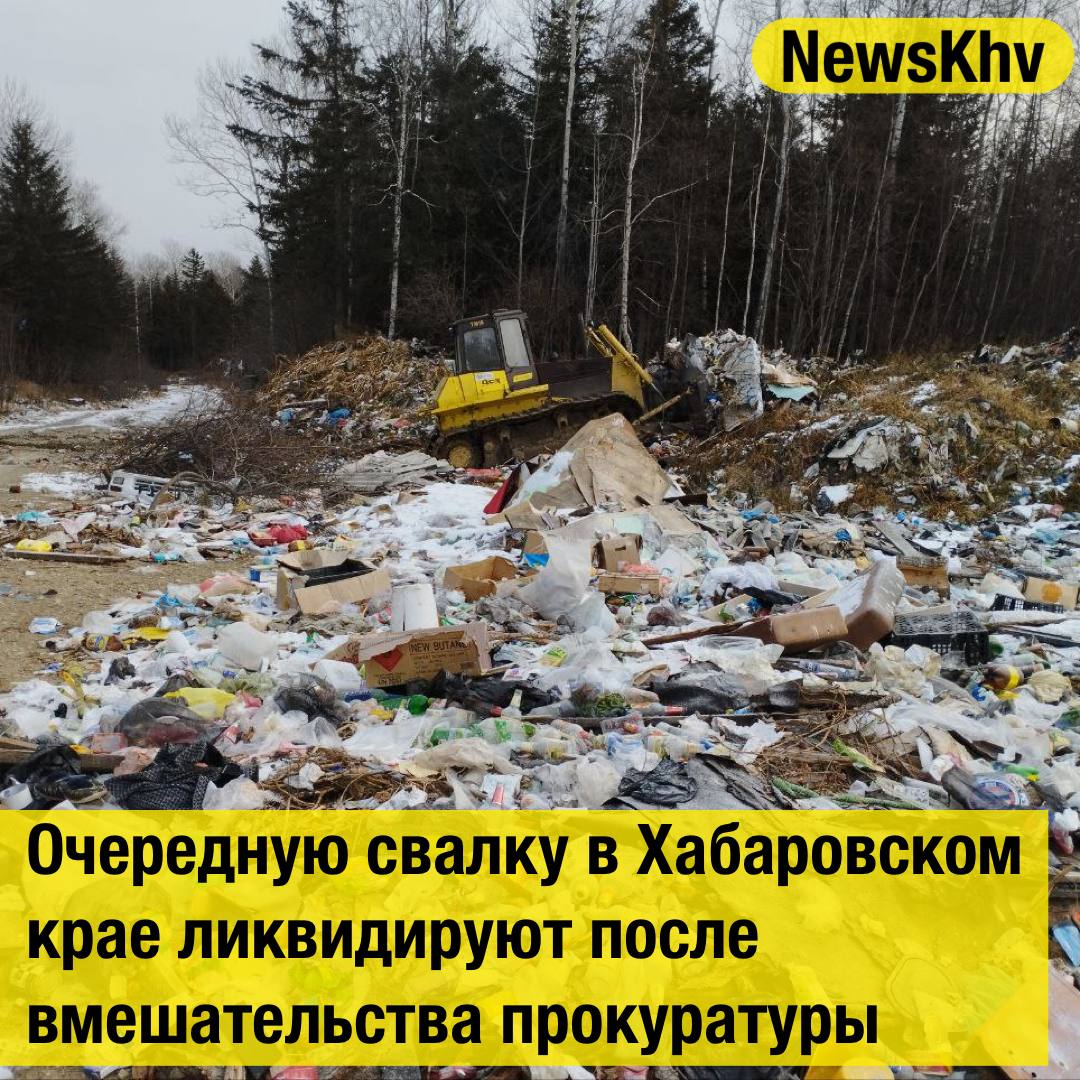 Очередную свалку в Хабаровском крае ликвидируют после вмешательства прокуратуры  Житель Николаевского района обратился в природоохранную прокуратуру. Он сообщил, что вблизи села Константиновка образовалась несанкционированная свалка. Площадь загрязнения составила 2,4 га.  Прокурор направил в суд иск о возложении на министерство лесного хозяйства и лесопереработки края обязанности ликвидировать свалку. Орган удовлетворил требования надзорного ведомства. В ближайшее время отходы вывезут с территории.  Источник: Губерния    - подписывайтесь на NewsKhv