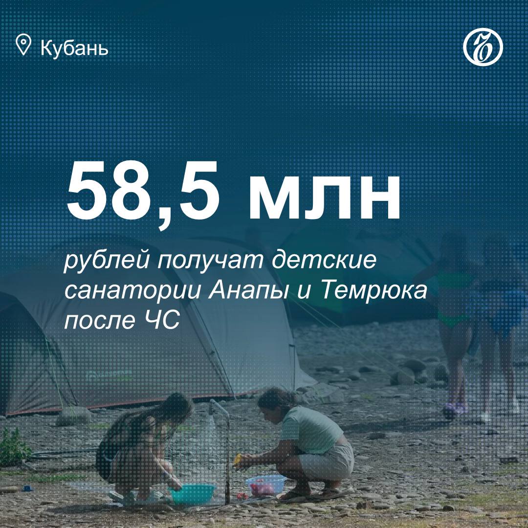 Власти Краснодарского края направили 58,5 млн руб. детским здравницам Анапы и Темрюка для частичного возмещения расходов на оплату труда персонала. Государственные учреждения под действие программы не попадают. Соответствующий документ за подписью губернатора региона опубликован на официальном портале региональной администрации. Финансирование будет предоставлено из резервного фонда краевой администрации через министерство труда и социального развития. Ведомству поручено разработать порядок распределения субсидий и обеспечить адресный характер помощи. Подписывайтесь на «Ъ-Кубань-Черноморье»