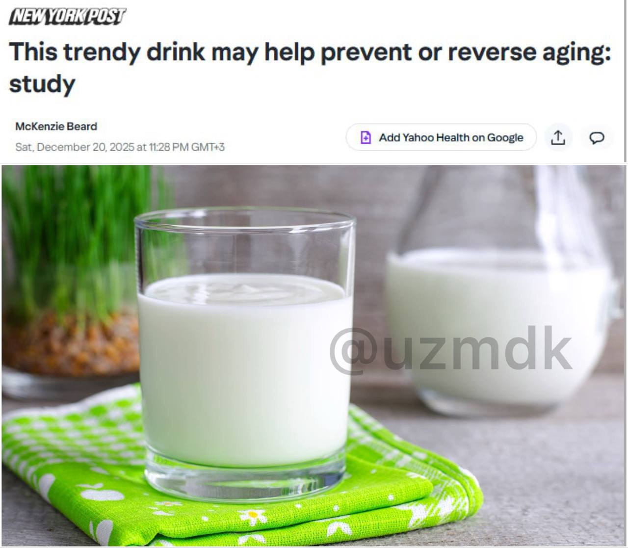 Кефир эликсир молодости доказали учёные Пожилых мышей восемь недель кормили специальным штаммом бактерий из кефира вот что из этого вышло У грызунов укрепился иммунитет а тимус и печень начали работать как у молодых Хроническое воспаление снизилось именно оно запускает возрастные болезни Клетки снова начали делиться ткани буквально омолодились Для омолаживающего эффекта хватает одного стакана кефира в день И главное без фанатизма чтобы не заработать вздутие живота Подпишитесь и следите за актуальными новостями на нашем канале   telegram me joinchat AAAAAEEdc qam7052mnXKA