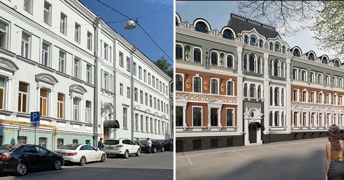 Доходный дом Кувшиновых на Хохловке переделают в бизнес-центр в неорусском стиле На Ивановской горке опять неспокойно: в Хохловском переулке проходит нетипичный редевелопмент. Сообщает «Архнадзор»: «Сохраняя эркер и входной портал, проектировщики декорируют здание в неорусском стиле. Даже ордерные наличники парадного этажа превращают в узорочные». Также фасад дополнят кубышками, дыньками и кокошниками. Внутри бизнес-центр, судя по всему, уже почти готов. В марте сообщалось о переделке помещений: потолки собираются декорировать ручной росписью в стиле русских узоров, а в лобби разместить купол с мозаикой из опалового цветного стекла. Ресепшн будет «в стиле старинных изразцовых печей». «Новый русский стиль» на сайтах недвижимости сравнивают с иллюстрациями Билибина. Архитектор Воскресенский проектировал и яркие образцы модерна, пишут градозащитники — например, особняк Гельтищевой в Среднем Овчинниковском или особняк Медынцева. Дом Кувшиновых, по мнению активистов, в новых украшательствах не нуждается.