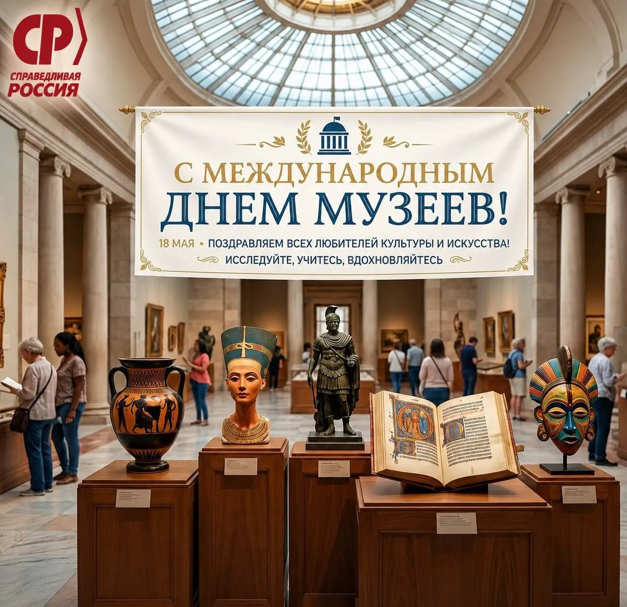 Сегодня отмечается Международный день музеев Музеи это не просто хранилища истории Это живая связь поколений память народа наша культура и национальная идентичность Именно через музеи мы сохраняем правду о прошлом воспитываем уважение к подвигам предков и передаем молодому поколению духовные и культурные ценности Партия СПРАВЕДЛИВАЯ РОССИЯ последовательно выступает за сохранение исторического наследия поддержку культуры и доступность музеев для всех жителей страны от крупных городов до самых отдаленных территорий Благодарим сотрудников музеев экскурсоводов реставраторов и всех кто бережно хранит историю России Желаем вдохновения новых проектов благодарных посетителей и процветания Пусть музеи продолжают объединять людей открывать новые знания и напоминать о том что у народа без памяти нет будущего