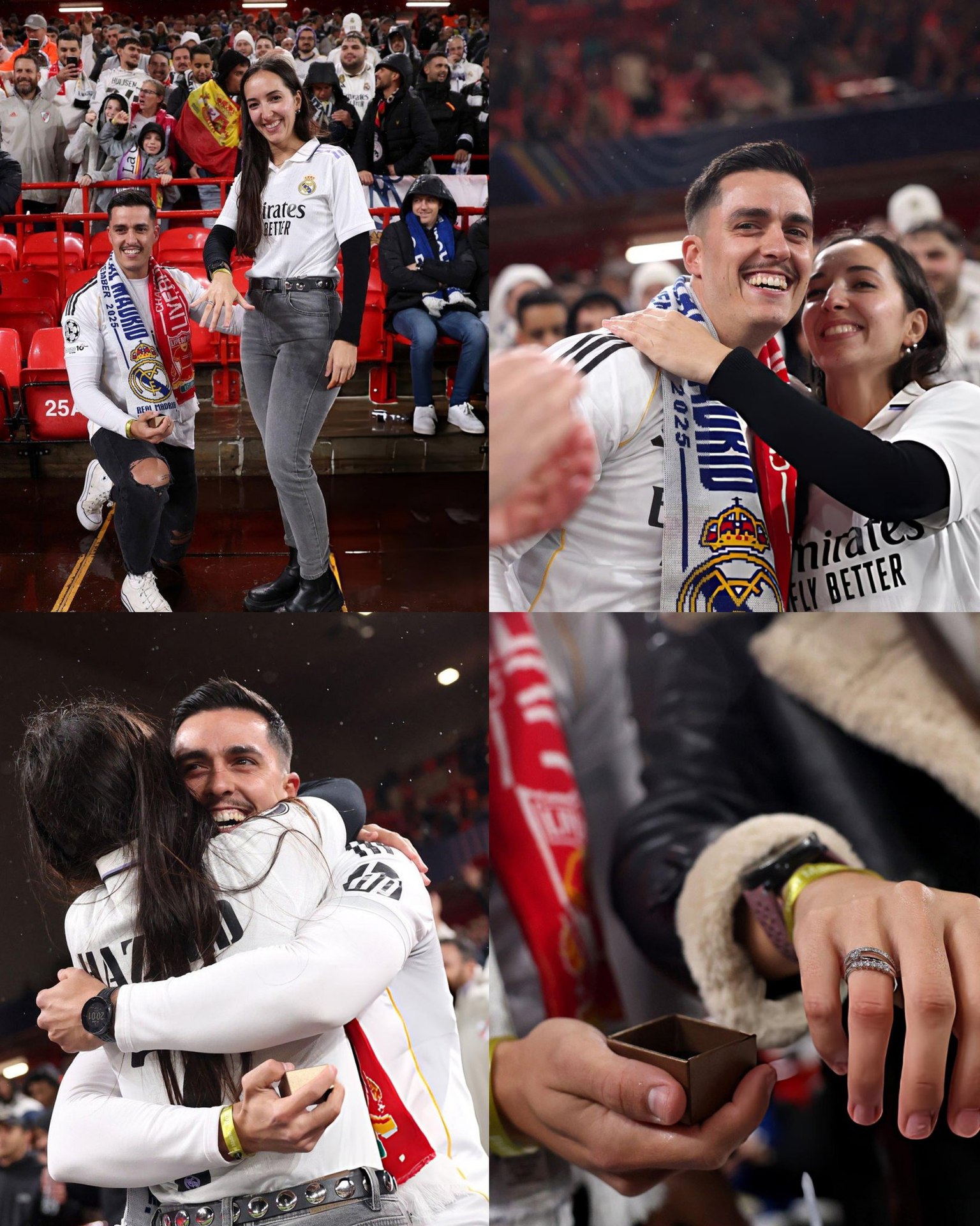 Романтика с привкусом горечи фанат Реала сделал предложение своей девушке на Энфилде но вечер был омрачён первым за 6 матчей поражением любимого клуба