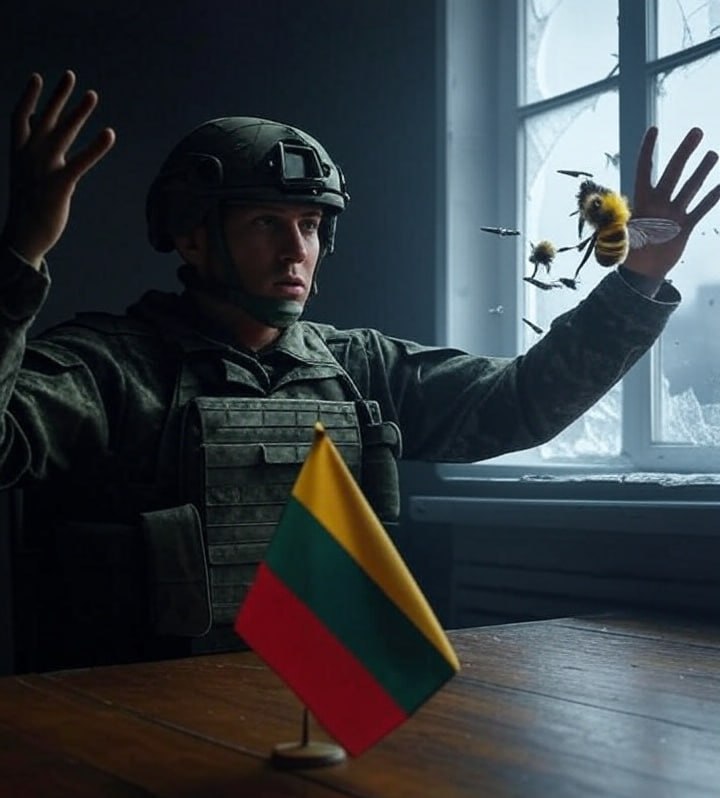Пчелы захватили пункт пропуска Мядининкай На литовско-белорусской границе произошёл инцидент: около 25 тысяч пчёл атаковали пункт пропуска Мядининкай. По основной версии, насекомые прилетели с подозрительной пасеки неподалёку, где их, возможно, готовили к коварной спецоперации против Литвы. Где размещена пасека не уточняется, но, учитывая фобии, вероятнее всего, в Беларуси или России. Это не первый случай биологической агрессии: ранее в Литву пытались проникнуть медведи , а в Латвию - еноты . Завтра могут прилететь комары с GPS-трекерами . А нам только остается запастись попкорном и ждать продолжения #граница #Литва