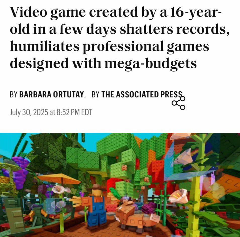 Школьник заработал больше МИЛЛИАРДА рублей в Roblox — парень за три дня сделал симулятор фермы, который побил все рекорды. В игру про продажу урожая Grow a Garden сыграло больше 21,6 миллиона человек — это БОЛЬШЕ, чем у Fortnite, Dota 2 и CS2 вместе взятых. Идею уже выкупила студия из Новой Зеландии, а пареньку досталось 50% прав. Как дела в офисе, работяги? Провод