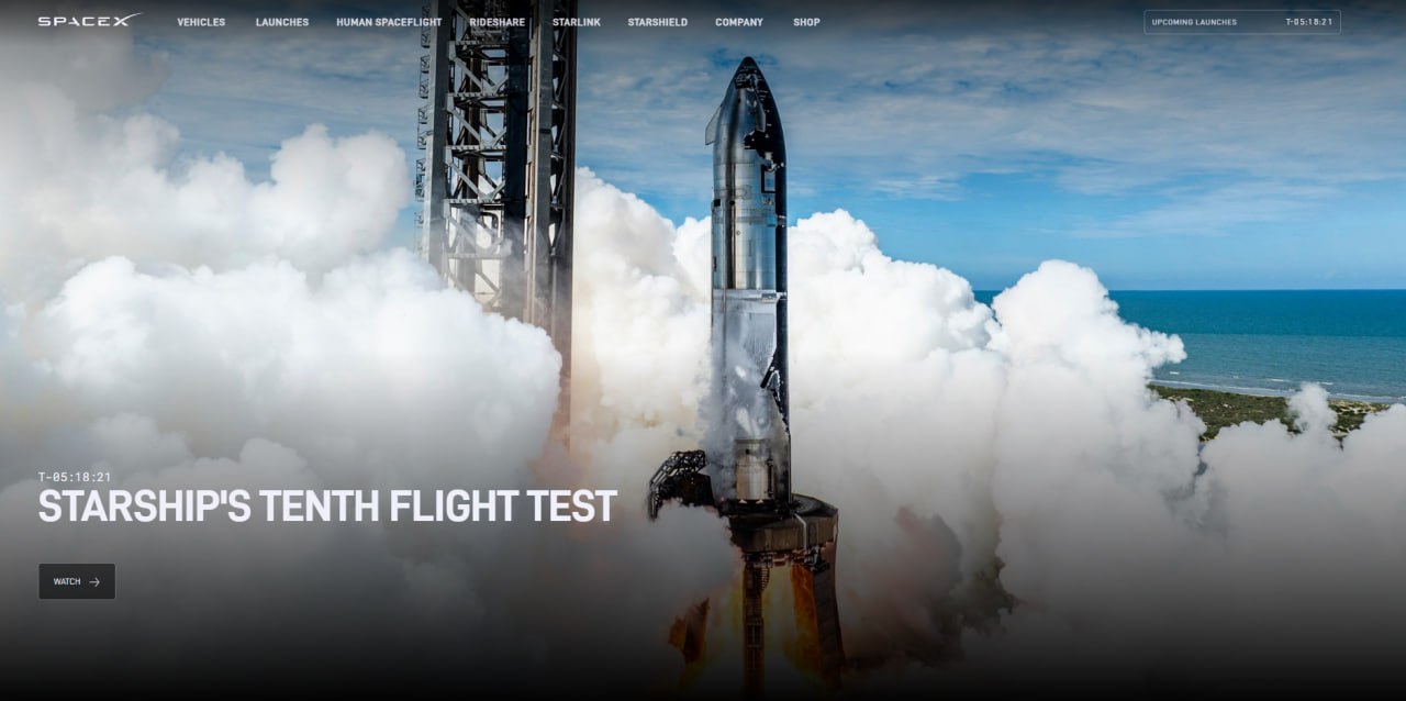 Илон Маск Запуск Starship 10 состоится сегодня вечером До запуска остается чуть больше 5 часов а я тем временем готовлюсь к предстоящей трансляции куда приглашаю всех вас   starship super heavy flight10 starbase spacex