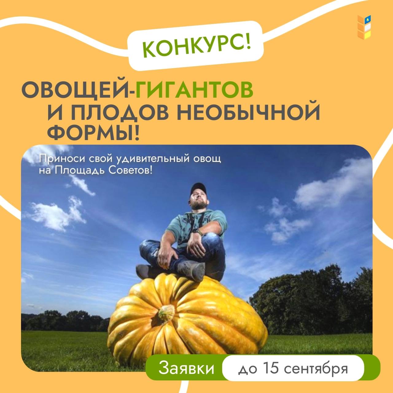 На ФермФесте наградят за самый большой овощ 20 сентября в рамках фермерского фестиваля ФермФест 2025 на Площади Советов пройдет выставка конкурс Чудо огорода Приглашаем всех желающих от 14 лет представить выращенные на своих участках овощи гиганты и плоды необычной формы Победители получат денежные призы до 5000 рублей Конкурс пройдет в трех номинациях Чудо капуста Чудо картофель и Чудо из Бурятии для овощей нестандартной формы Для участия необходимо до 15 сентября подать заявку на электронную почту oppipp bk ru с указанием ФИО и номера телефона Сами экспонаты нужно доставить к 11 00 20 сентября на Площадь Советов Оценка будет проводиться по весу плодов и их внешнему виду Все участники получат дипломы а победители денежные призы и дипломы лауреатов Награждение состоится в тот же день на главной сцене фестиваля Напомним фермерский фестиваль ФермФест 2025 пройдет в Улан Удэ 19 20 сентября на площади Советов Минсельхозпрод Подписаться