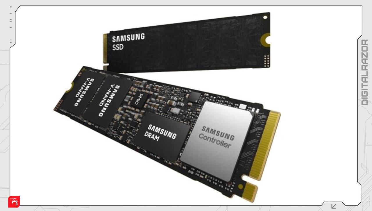 Samsung выпустила первые нормальные PCI-E 5.0 SSD  SSD-накопители с интерфейсом PCI-Express 5.0 представлены на рынке уже более двух лет. Такие модели есть в ассортименте каждого крупного производителя «твердотельников», но поведение Samsung как лидера рынка вызывало некоторое недоумение. Samsung последней среди производителей SSD первого эшелона выпустила такие накопители. Да и то 990 Evo многие считают каким-то недоразумением и вообще худшим представителем Evo-серии за всё время.  Теперь южнокорейская корпорация, наконец, одумалась и представила конкурентоспособные PCI-E 5.0 SSD — PM9E1. Они базируются на новых микросхемах памяти типа TLC собственного производства и неком новом контроллере. Любопытно, что он выполнен по 5-нм техпроцессу, что для SSD-контроллера передовой уровень. К примеру, Phison E26, который используется в большинстве PCI-E 5.0 SSD, производится по 12-нм техпроцессу. Samsung отмечает, что энергоэффективность превосходит конкурентные решения на 50%, а значит, и температуры работы будут ниже.  В серию вошли модели ёмкостью 512 ГБ, 1 ТБ, 2 ТБ и 4 ТБ. Заявлена скорость последовательного чтения до 14,5 ГБ/с и скорость записи до 13 ГБ/с. О показателях при работе со случайными блоками данных информации нет, как и о ресурсе.  Накопители Samsung с непривычной маркировкой вида PM9xx предназначены для OEM-рынка. Но есть два «но». Во-первых, OEM-накопители этого производителя можно найти в рознице по очень интересным ценам. Во-вторых, появление PM9E1 означает, что у Samsung готова хорошая PCI-E 5.0 платформа, а значит, обычные модели серий Evo и Pro уже не за горами.  #digitalrazor_news #SSD #Samsung