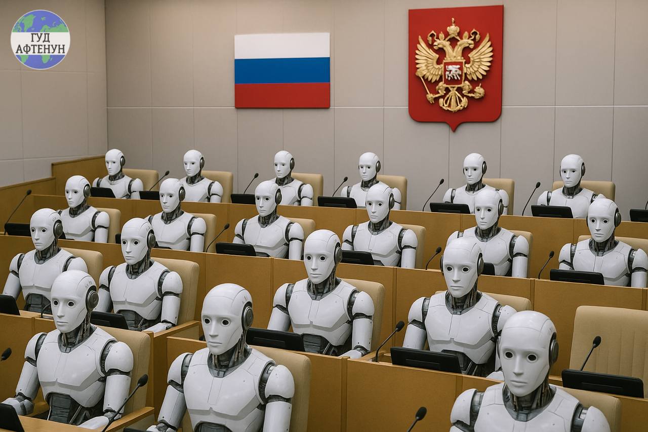 Законы для Госдумы начнут писать с помощью искусственного интеллекта Минцифры решило внедрить искусственный интеллект ИИ в работу госорганов. Среди прочего, нейросети будут искать ошибки в законопроектах. Власти рассчитывают, что ИИ сократит время подготовки документов, повысит качество законотворчества и ускорит принятие решений. Гуд Афтенун Новости