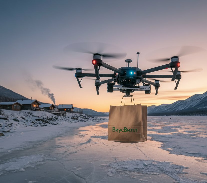 ВкусВилл запустил доставку дронами в Якутии Сеть ВкусВилл впервые организовала доставку заказов с помощью дронов новый формат запущен в отдалённом городе Нижний Бестях Якутия Летающие аппараты перевозят грузы до 10 кг и совершают до 10 рейсов в день соединяя город с Якутском через реку Лену шириной 11 км Решение оказалось особенно актуальным в период промерзания реки когда навигация прекращается Теперь жители Нижнего Бестяха могут получать заказы и отправлять посылки без перебоев даже при полной изоляции города от большой земли ofd ru