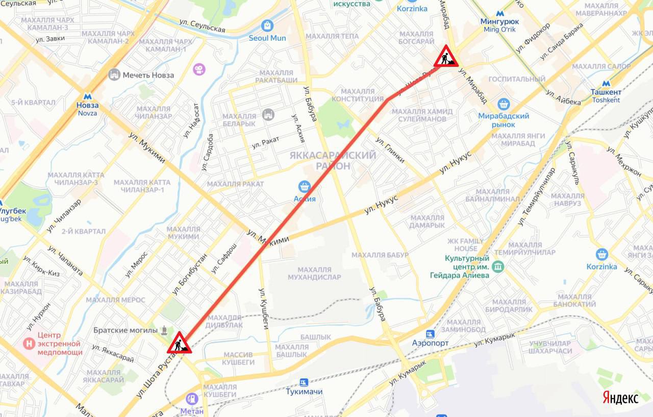 В Ташкенте на неделю перекроют улицу Шота Руставели С 24 по 31 августа движение будет ограничено на участке от пересечения улиц Чупонота и Шота Руставели мемориал Братские могилы до круга у гостиницы Россия Grand Mir В ближайшую неделю жизнь ташкентских водителей снова станет испытанием на терпение Закрытие этой улицы грозит серьёзными пробками Подпишитесь и следите за актуальными новостями на нашем канале telegram me joinchat AAAAAEEdc qam7052mnXKA