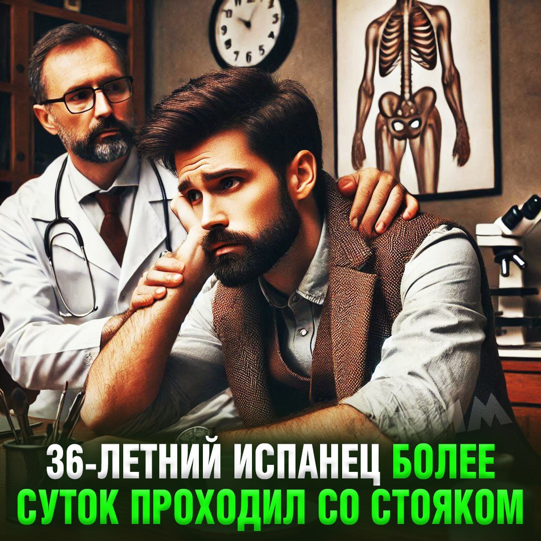 Испанец 30 часов ездил по больницам со стояком  Сначала 36-летний мужчина обратился в клинику из-за четырёхчасовой эрекции. Врачи поставили диагноз приапизм, при котором кровь не оттекает от органа, что может привести к импотенции.  Но необходимое лечение было отложено. Тогда бедолага, проходив уже 20 часов со стояком, направился в другую больницу, но и там вместо помощи его заставили ждать в очереди.  Уже в третьей ему всё же провели долгожданную операцию спустя более чем сутки. Вдобавок в первый раз протез ему установили криво, из-за чего пришлось делать повторную операцию.  Теперь мужик жалуются на боль и проблемы с эрекцией. В качестве компенсации он получит порядка 5,1 млн рублей, а его жена — 500 тысяч за моральный ущерб.    — плюс новая фобия    Рифмы и Морген