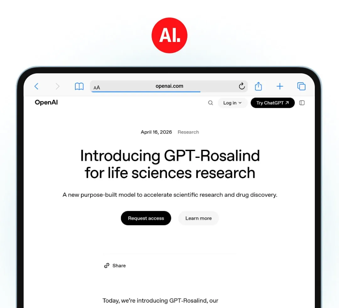 GPT Rosalind первая модель OpenAI специально для исследователей из области естественных наук Названа в честь биофизика и рентгенолога Розалинд Франклин чьи снимки помогли раскрыть структуру ДНК GPT Rosalind заточена на размышления в области биофизики химии понимании белков анализа и использование инструментов Это лучшая из публичных моделей для задач биоинформатики анализа данных поиска научной литературы В задачах по генетике модель превосходит 84 95 экспертов людей К GPT Rosalind выдают доступ по запросу доверенным исследователям
