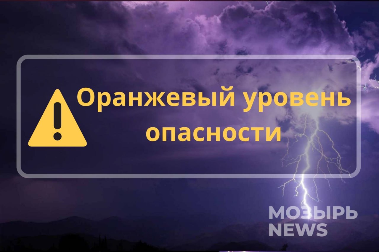 Синоптики Гомельоблгидромет предупреждают о непогоде В ближайшие сутки на большей части юго-востока ожидаются грозы, при грозах – сильные ливни, днем местами шквалистое усиление ветра порывами 15-20 м/с. Объявлен оранжевый уровень опасности. Будьте осторожны!