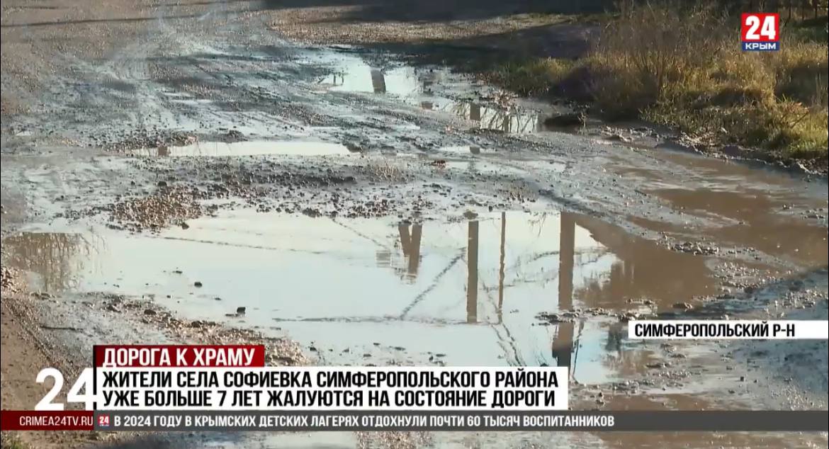 Прокуратура проверит состояние дороги в селе Софиевка Симферопольского района.  По поручению прокуратуры Крыма организована проверка по информации, озвученной в эфире одного из телеканалов о ненадлежащем состоянии дороги в селе Софиевка Симферопольского района.  В ходе проверки будет дана оценка исполнению требований законодательства при содержании автомобильных дорог, а также деятельности ответственных должностных лиц.  При наличии оснований будут приняты меры прокурорского реагирования.