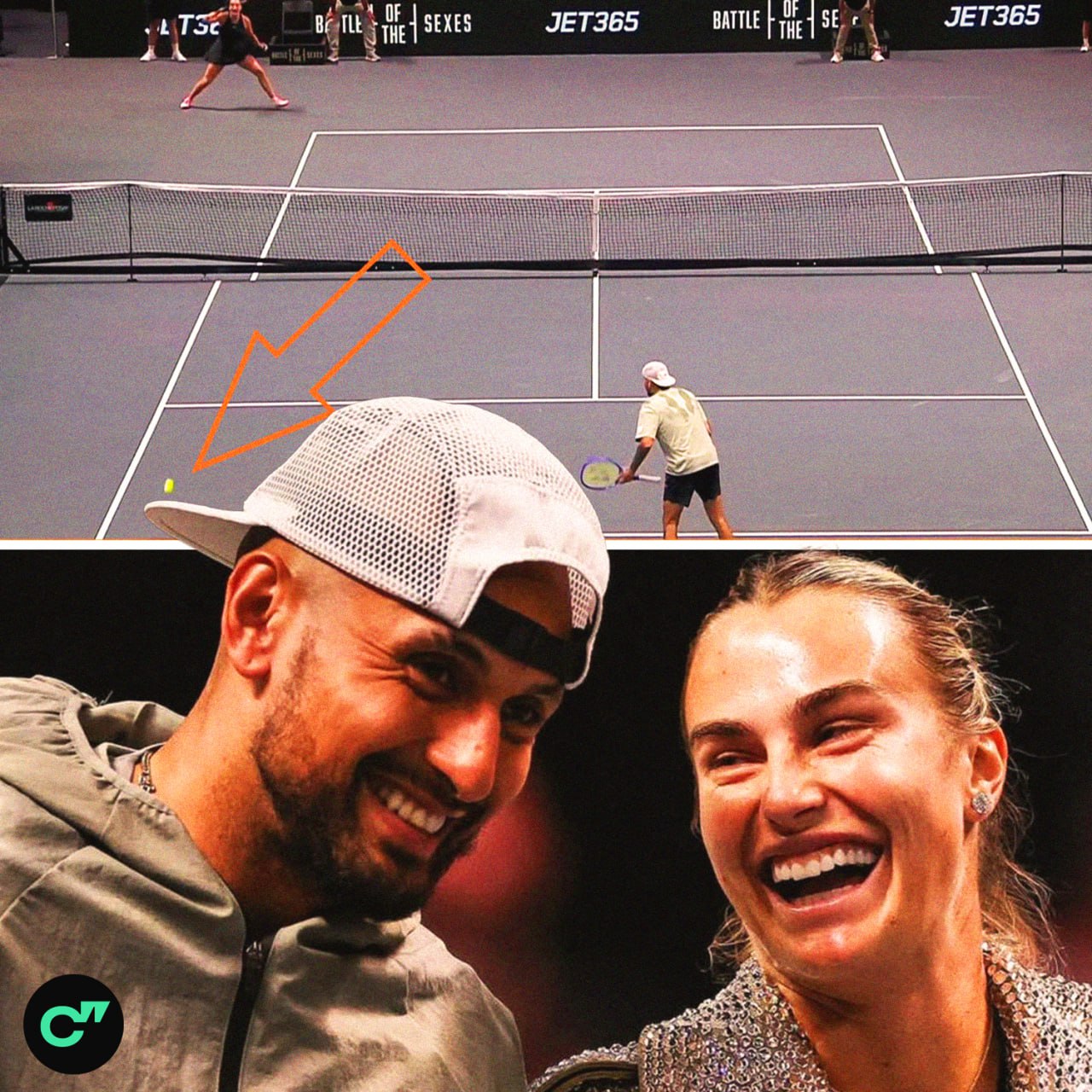 671 я ракетка мира Ник Кириос выиграл Битву полов у Арины Соболенко Австралиец с 2022 го победил всего в одном матче но игру против первой ракетки мира среди женщин забрал очень спокойно 6 3 6 3 При этом сторона корта у Кириоса была на 9 шире чем у Арины Подписывайтесь на лучший канал про теннис