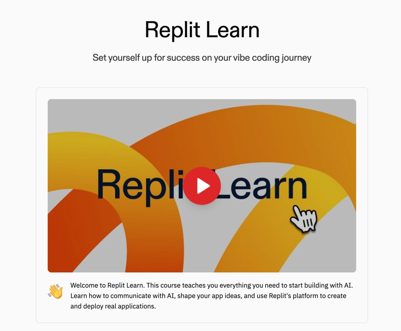 Вышел бесплатный курс по созданию приложений от Replit навыки программирования не нужны Проведут по основам ИИ разработки и научат писать крутые промты для агентов чтобы получалось быстро вайбкодить любой софт Проходится за 2 часа Учимся тут